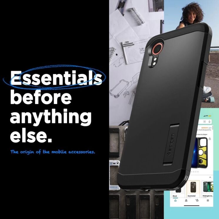 Защитный чехол Spigen (SGP) Tough Armor для Samsung Galaxy Xcover 7 (G556) ACS07505 - Black: фото 6 из 11