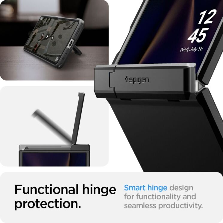 Защитный чехол Spigen (SGP) Tough Armor Pro (MagFit) для Samsung Galaxy Flip 7 (ACS09561) - Black: фото 22 из 25