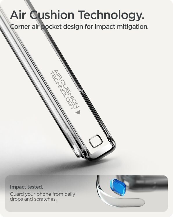 Захисний чохол Spigen (SGP) Ultra Hybrid для Google Pixel 10 / 10 Pro (ACS09715) - Crystal Clear: фото 14 з 14