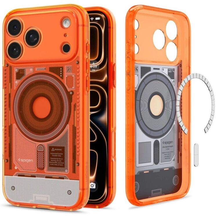 Защитный чехол Spigen Ultra Hybrid C-One (MagFit) для iPhone 18 Pro Max / 17 Pro Max (ACS11984) - Tangerine (440309O) Защитный чехол Spigen Ultra Hybrid C-One (MagFit) для iPhone 18 Pro Max / 17 Pro Max (ACS11984) - Tangerine: фото 2 из 15