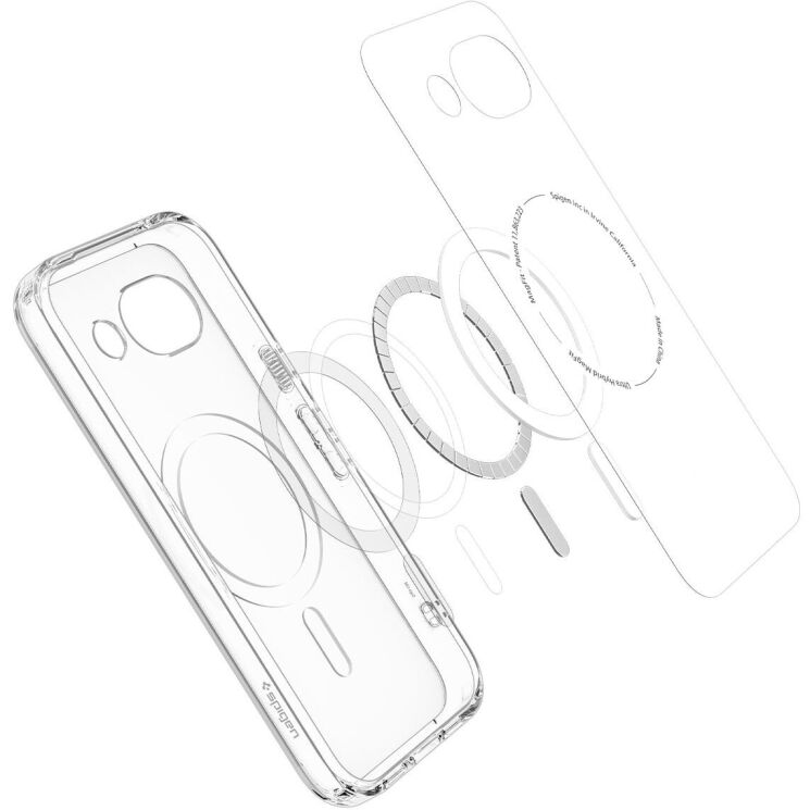 Захисний чохол Spigen Ultra Hybrid (MagFit) для Google Pixel 10a (ACS11276) - Clear White: фото 6 з 13