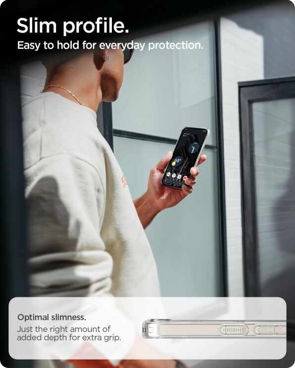 Захисний чохол Spigen Ultra Hybrid (MagFit) для Google Pixel 10a (ACS11276) - Clear White: фото 11 з 13