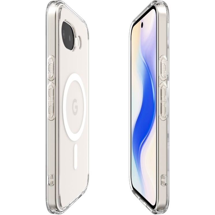 Захисний чохол Spigen Ultra Hybrid (MagFit) для Google Pixel 10a (ACS11276) - Clear White: фото 4 з 13