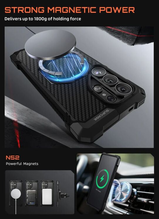 Защитный чехол Supcase UB Grip Aramid MagSafe для Samsung Galaxy S26 Ultra (S948) 843439160712 - Aramid: фото 4 из 7