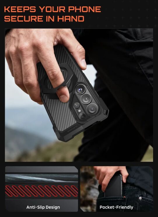 Защитный чехол Supcase UB Grip Aramid MagSafe для Samsung Galaxy S26 Ultra (S948) 843439160712 - Aramid: фото 6 из 7