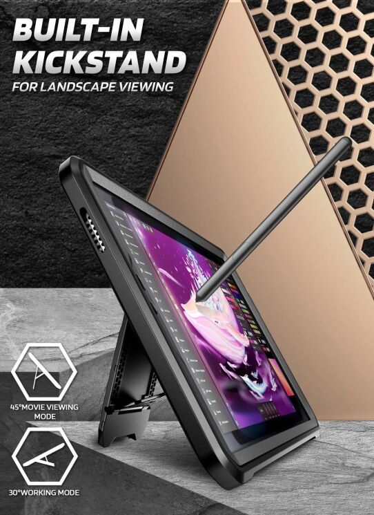 Захисний чохол Supcase Unicorn Beetle Pro Full-Body Case для Samsung Galaxy Tab A11 (X130/135) 843439160477 - Black: фото 4 з 8