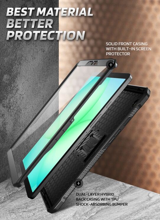 Захисний чохол Supcase Unicorn Beetle Pro Full-Body Case для Samsung Galaxy Tab A11 (X130/135) 843439160477 - Black: фото 5 з 8
