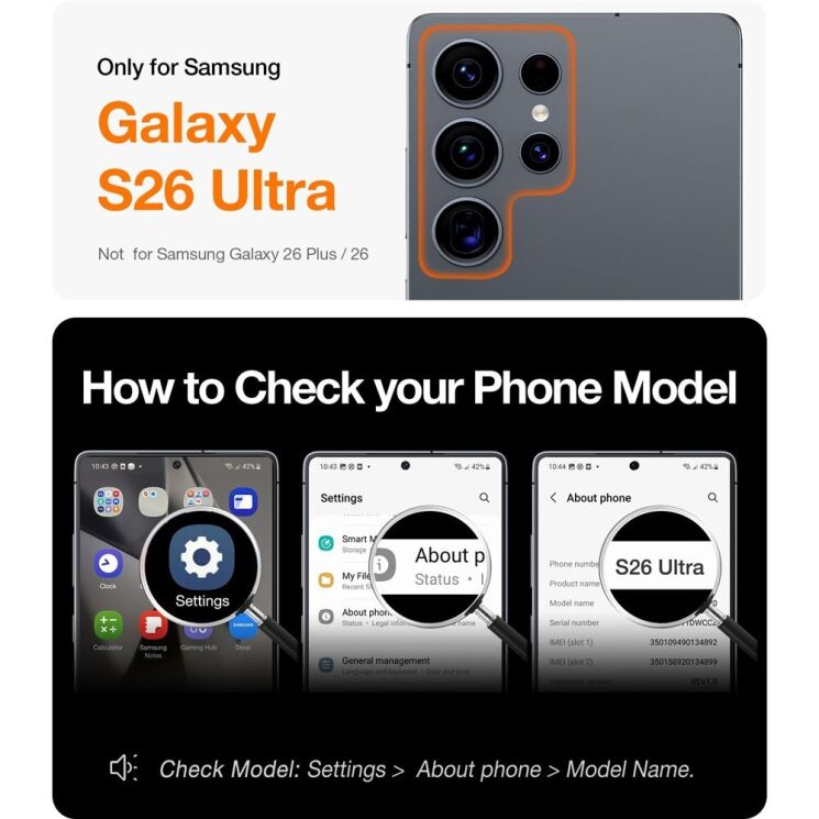 Защитный чехол TORRAS Ostand Q1 Slim (with MagSafe) для Samsung Galaxy S26 Ultra - Clear: фото 8 из 8