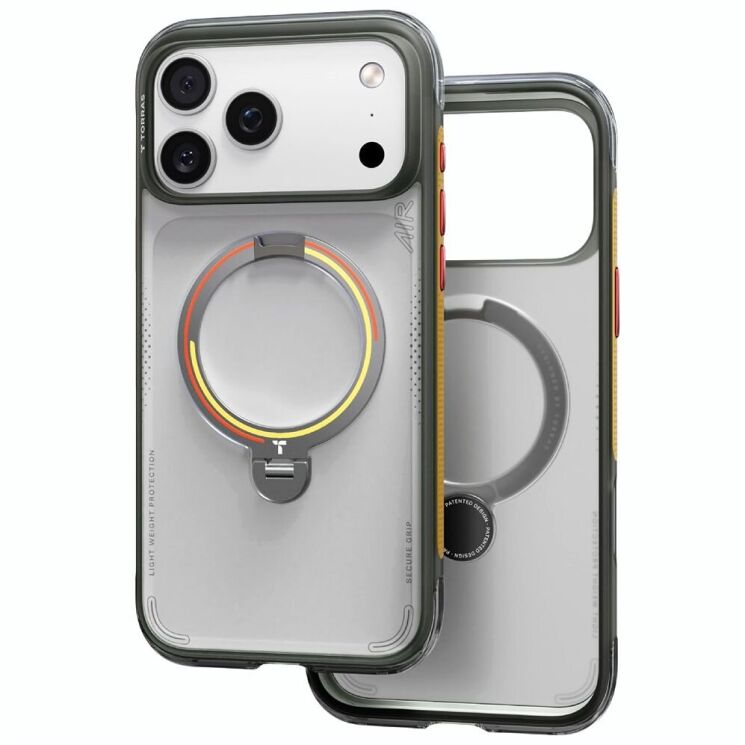 Захисний чохол TORRAS Ostand Q3 Air Football Limited для iPhone 17 Pro - Germany Iron: фото 1 з 11