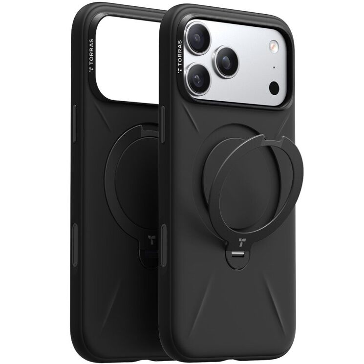 Защитный чехол TORRAS Ostand Spin Fusion для Apple iPhone 17 Pro Max - Black: фото 2 из 7