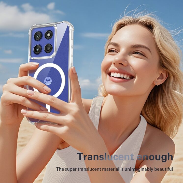 Захисний чохол UniCase AirBag Flow MagSafe для Motorola Edge 70 - Transparent: фото 13 з 14