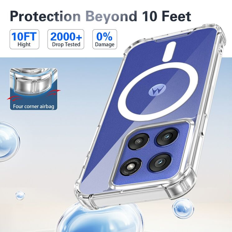 Захисний чохол UniCase AirBag Flow MagSafe для Motorola Edge 70 - Transparent: фото 3 з 14