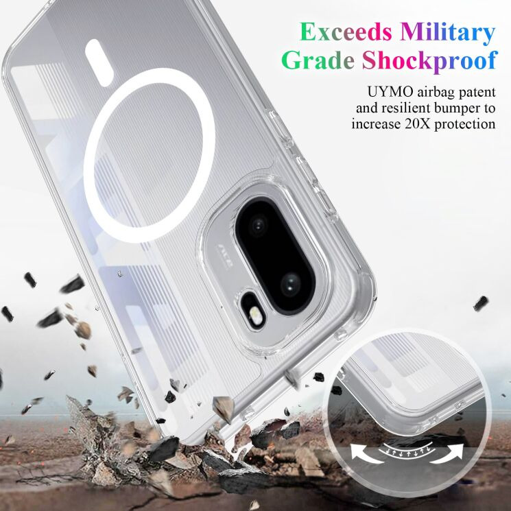 Защитный чехол UniCase AirBag MagSafe для OnePlus 15R / Ace 6 / Ace 6T - Clear: фото 7 из 7