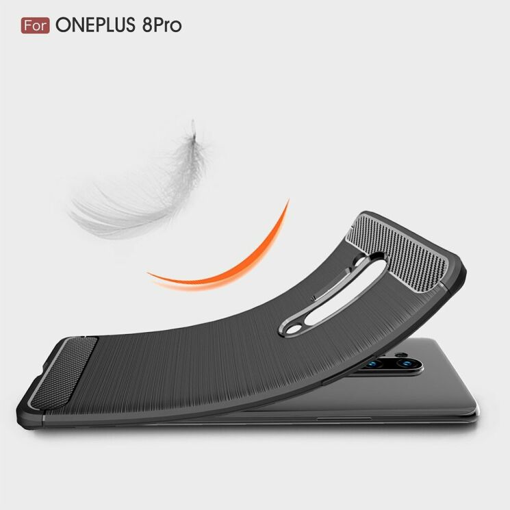 Защитный чехол UniCase Carbon для OnePlus 8 Pro - Dark Blue: фото 7 из 10