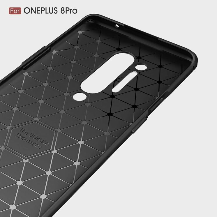 Защитный чехол UniCase Carbon для OnePlus 8 Pro - Dark Blue: фото 5 из 10