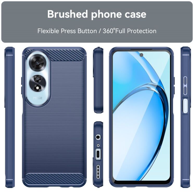 Защитный чехол UniCase Carbon для OPPO A60 - Blue: фото 7 из 9