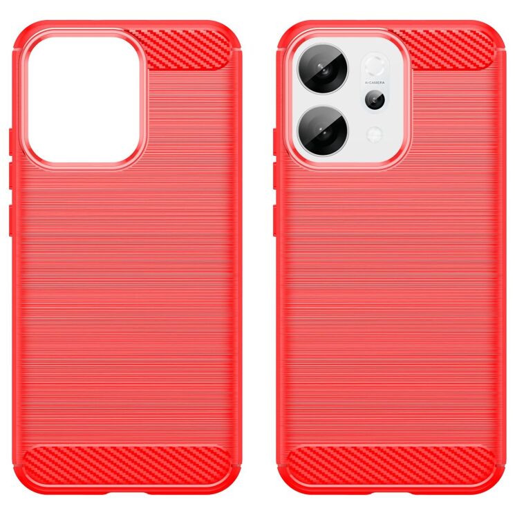 Захисний чохол UniCase Carbon для OPPO Reno 14 5G - Red: фото 2 з 10