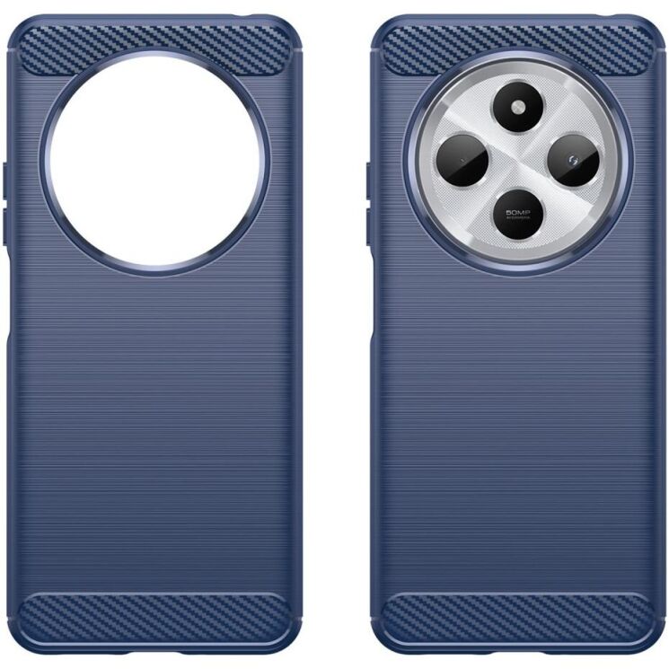 Защитный чехол UniCase Carbon для Xiaomi Redmi 14C / Redmi A4 5G / Poco C75 - Blue: фото 2 из 8