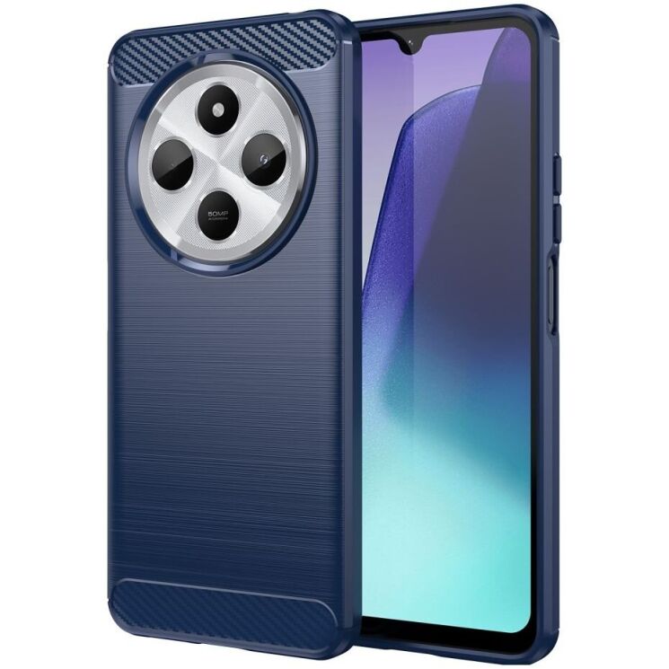 Защитный чехол UniCase Carbon для Xiaomi Redmi 14C / Redmi A4 5G / Poco C75 - Blue: фото 1 из 8