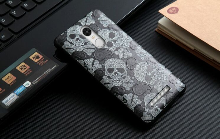 Захисний чохол UniCase Color для Xiaomi Redmi Note 3 / Note 3 Pro - Skull Pattern: фото 2 з 6
