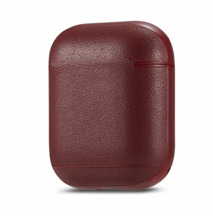 Защитный чехол UniCase Leather Cover для Apple AirPods 1 / 2 - Wine Red: фото 3 из 14