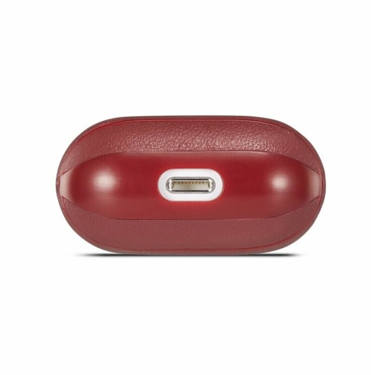 Защитный чехол UniCase Leather Cover для Apple AirPods 1 / 2 - Wine Red: фото 7 из 14