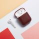 Защитный чехол UniCase Leather Cover для Apple AirPods 1 / 2 - Wine Red (247303WR). Фото 12 из 14