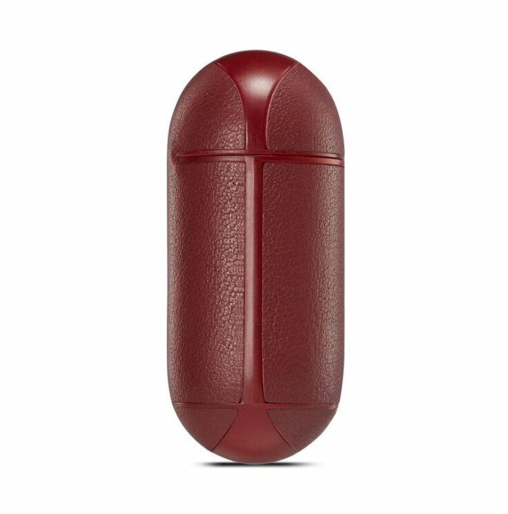 Защитный чехол UniCase Leather Cover для Apple AirPods 1 / 2 - Wine Red: фото 6 из 14