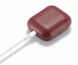 Защитный чехол UniCase Leather Cover для Apple AirPods 1 / 2 - Wine Red (247303WR). Фото 11 из 14