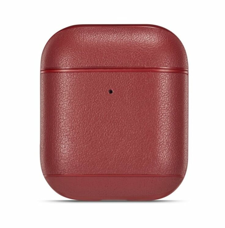 Защитный чехол UniCase Leather Cover для Apple AirPods 1 / 2 - Wine Red: фото 4 из 14