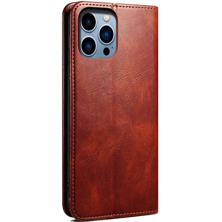 Защитный чехол UniCase Leather Wallet для Apple iPhone 16 Pro - Brown: фото 5 из 6