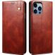 Защитный чехол UniCase Leather Wallet для Apple iPhone 16 Pro - Brown (360508Z). Фото 1 из 6
