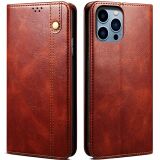 Захисний чохол UniCase Leather Wallet для Apple iPhone 16 Pro - Brown (360508Z)