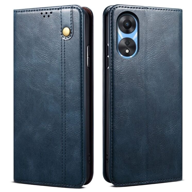 Захисний чохол UniCase Leather Wallet для OPPO A78 - Blue: фото 1 з 8