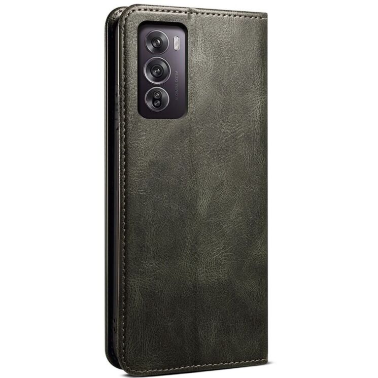 Защитный чехол UniCase Leather Wallet для OPPO Reno 12 Pro - Green: фото 6 из 6