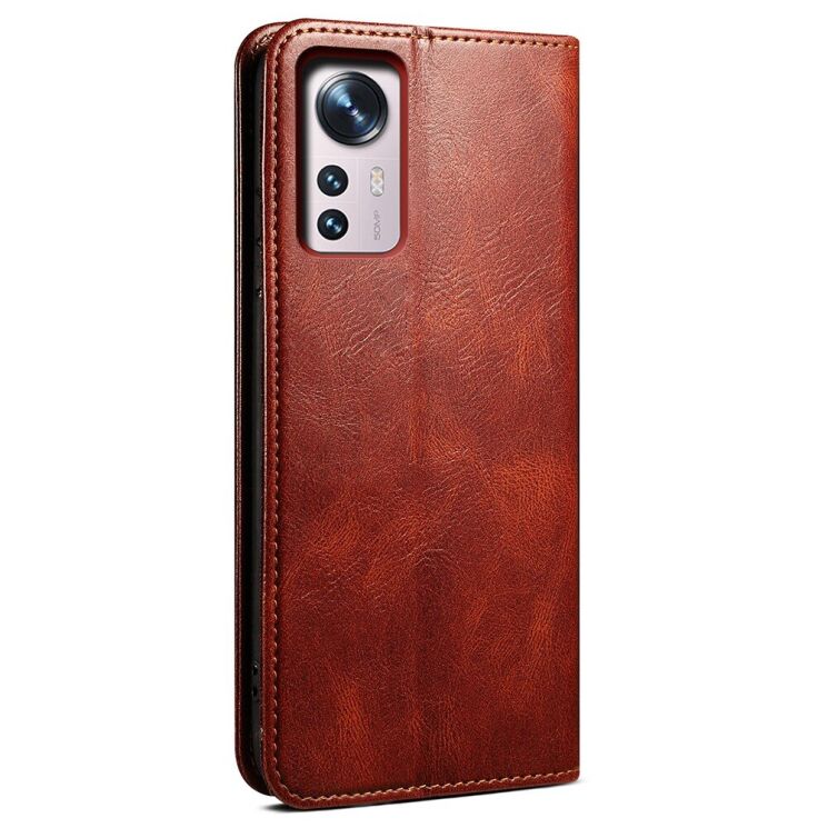Защитный чехол UniCase Leather Wallet для Xiaomi 12 / 12X - Brown: фото 3 из 11