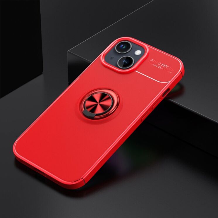 Защитный чехол UniCase Magnetic Ring для Apple iPhone 15 - Red: фото 2 из 13