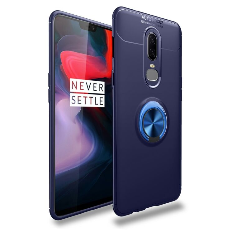Защитный чехол UniCase Magnetic Ring для OnePlus 6 - Blue: фото 1 из 9