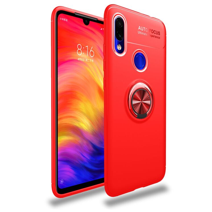 Чохол з магнітним кільцем UniCase Magnetic Ring для Xiaomi Redmi 7 - Red: фото 2 з 14