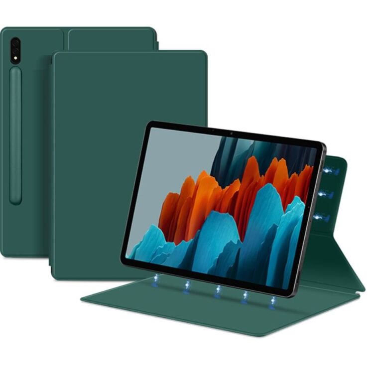 Захисний чохол UniCase Magnetic Stand для Samsung Galaxy Tab S7 (T870/875) - Green: фото 1 з 6