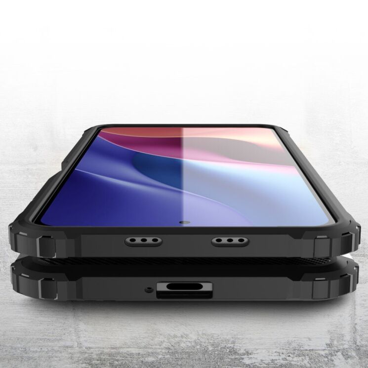 Защитный чехол UniCase Rugged Guard для Xiaomi Redmi K40 / K40 Pro / Mi 11i / Poco F3 - Black: фото 7 из 8