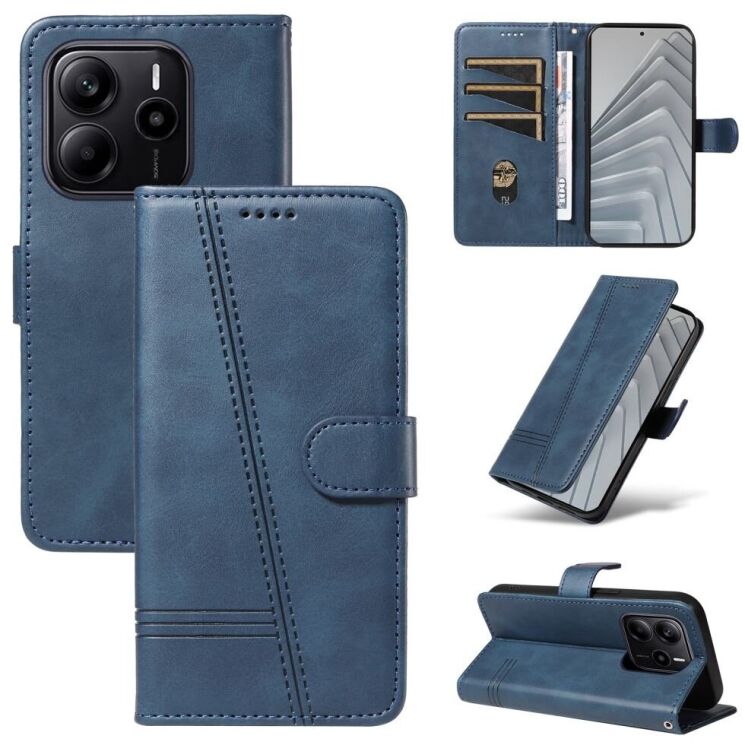 Защитный чехол UniCase T-Shape Lines для Xiaomi Redmi Note 14 4G - Blue: фото 1 из 8