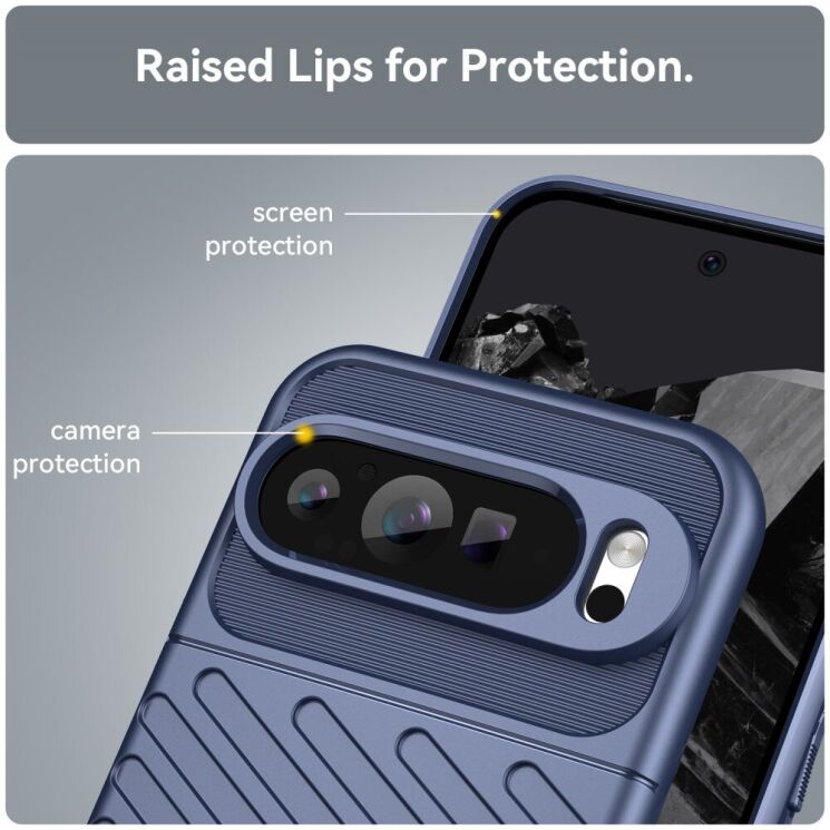 Захисний чохол UniCase Twill Soft для Google Pixel 9 Pro XL - Blue: фото 6 з 8