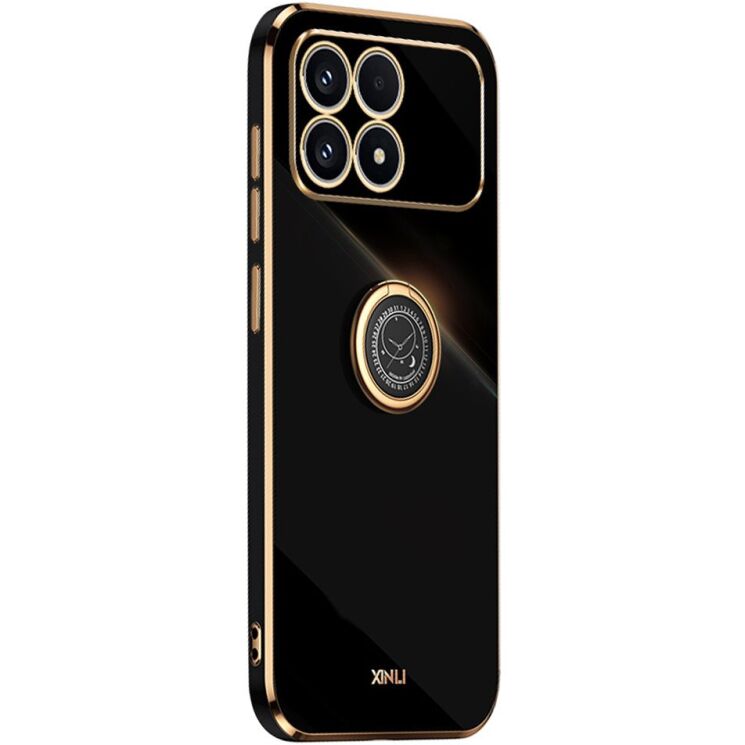 Захисний чохол XINLI Porcelain Ring для Xiaomi Poco F8 Pro - Black: фото 1 з 7