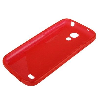 Cиліконова накладка Deexe S Line для Samsung Galaxy S4 mini (i9190) - Red: фото 4 з 5