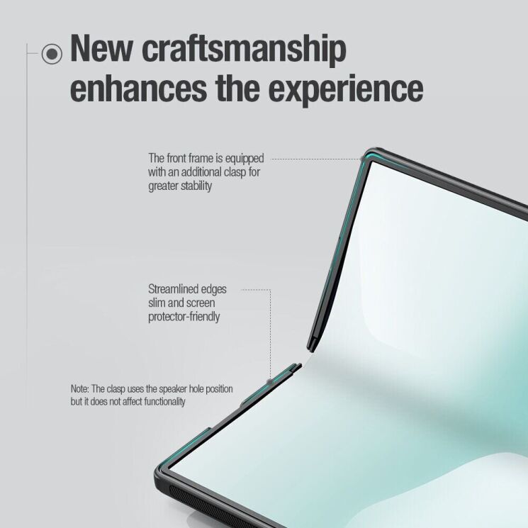 Пластиковий чохол NILLKIN Super Frosted Shield Magnetic (S Pen) для Samsung Galaxy Fold 8 Ultra - Transparent Black (424070B) Пластиковий чохол NILLKIN Super Frosted Shield Magnetic (S Pen) для Samsung Galaxy Fold 8 Ultra - Transparent Black: фото 12 з 20