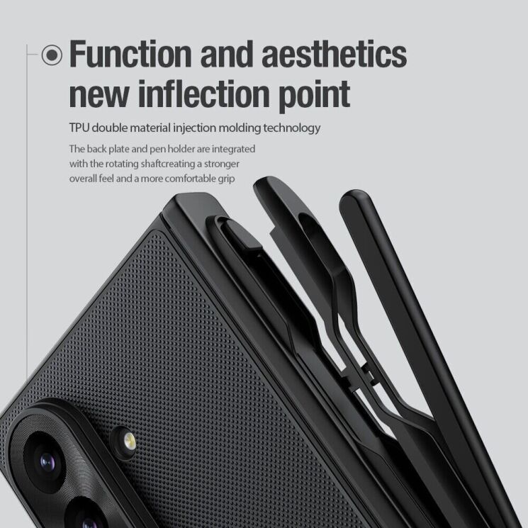 Пластиковий чохол NILLKIN Super Frosted Shield Magnetic (S Pen) для Samsung Galaxy Fold 8 Ultra - Transparent Black (424070B) Пластиковий чохол NILLKIN Super Frosted Shield Magnetic (S Pen) для Samsung Galaxy Fold 8 Ultra - Transparent Black: фото 10 з 20