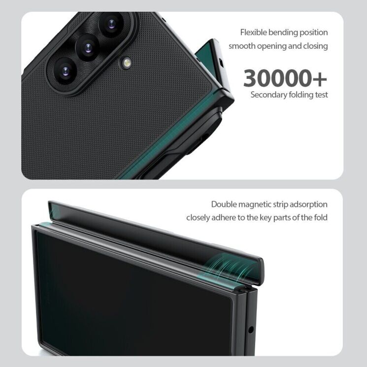 Пластиковий чохол NILLKIN Super Frosted Shield Magnetic (S Pen) для Samsung Galaxy Fold 8 Ultra - Transparent Black (424070B) Пластиковий чохол NILLKIN Super Frosted Shield Magnetic (S Pen) для Samsung Galaxy Fold 8 Ultra - Transparent Black: фото 17 з 20
