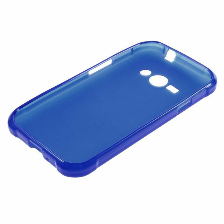 Силиконовая накладка Deexe Soft Case для Samsung Galaxy J1 Ace (J110) - Blue: фото 5 из 5