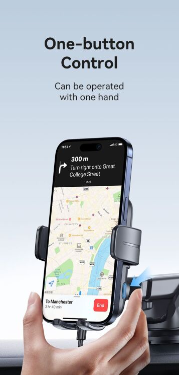 Автомобільний тримач з бездротовою зарядкою Usams CD229 15W Wireless Charging - Black: фото 5 з 16